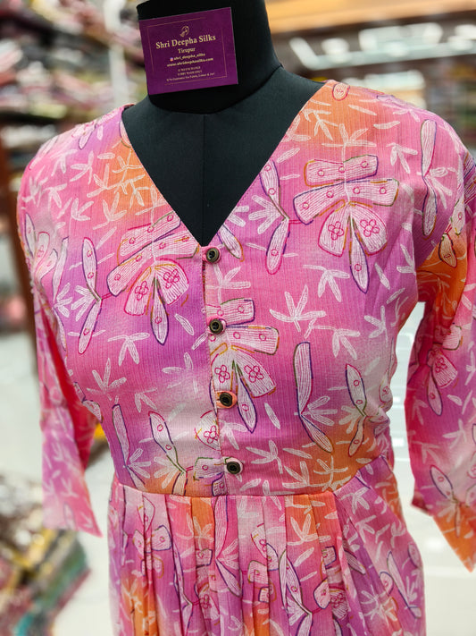 Fluorescent Pink Fluffy Midi - FM15