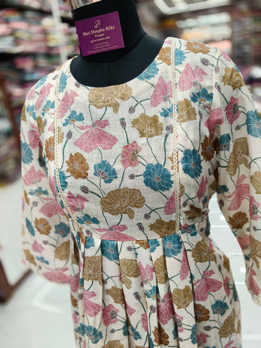 Linen Cotton Feeding Midi - FDM44