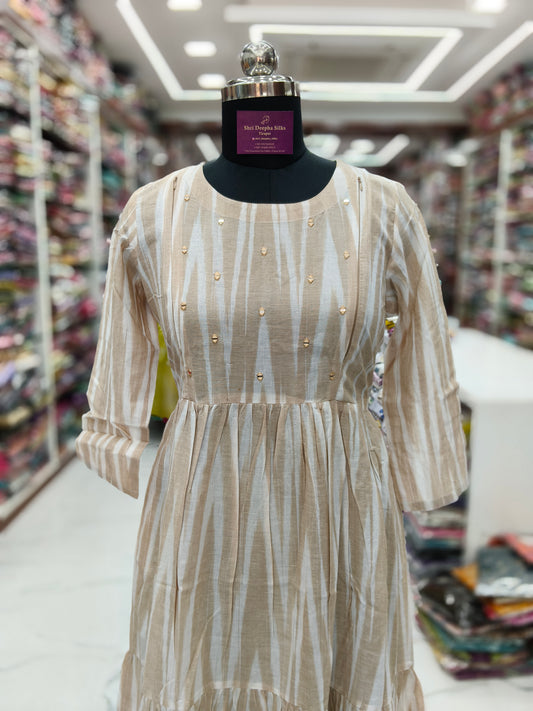 Ikat Cotton Feeding Midi - FDM43