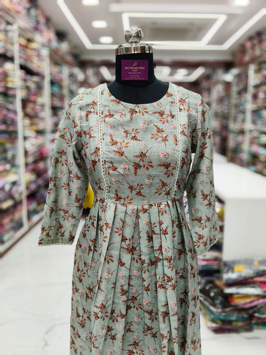 Linen Cotton Feeding Midi - FDM45