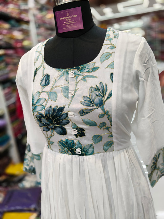 Pure White Chinon Silk Acrylic Maxi - AM01