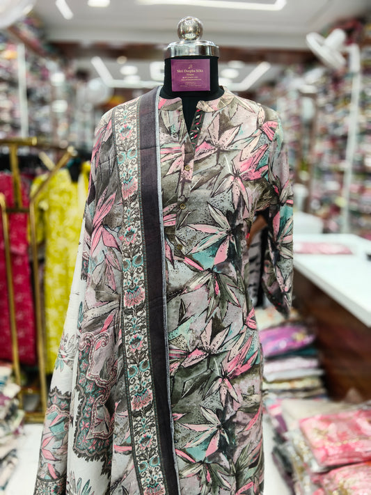 Office Wear Spun Cotton 3 Pcs Salwar Set -OSS05