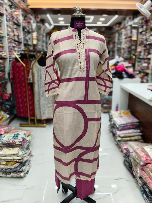 Pure Cotton 3 Pcs Salwar Set - PCS16