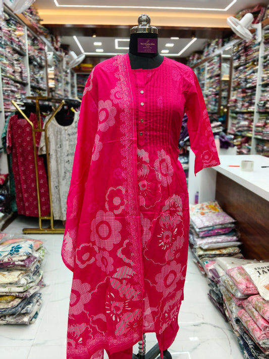 Pure Cotton 3 Pcs Salwar Set - PCS20