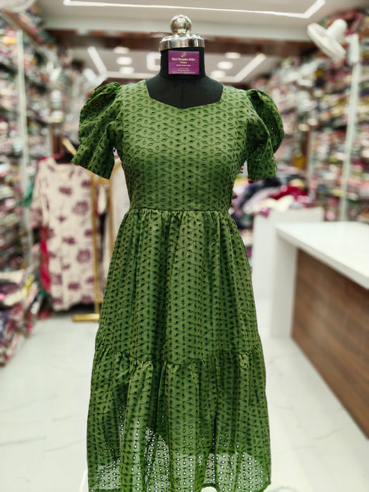 Hakoba Puff Midi Forest Green - HPM16