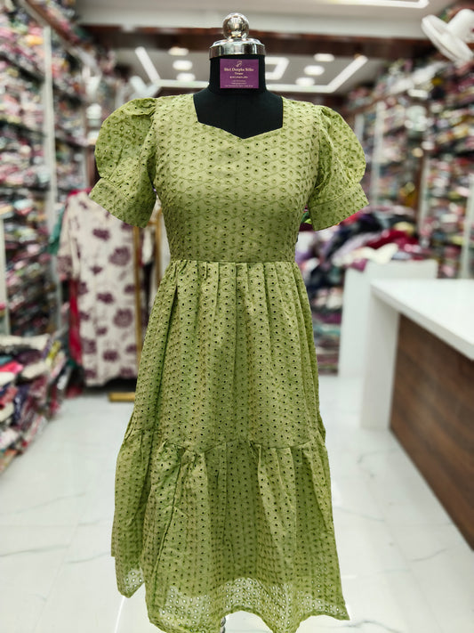 Hakoba Puff Midi Sage Green - HPM18