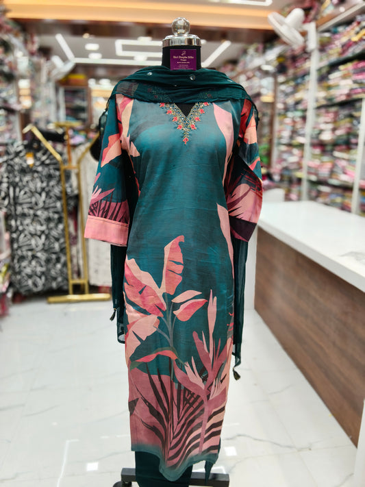 Budget Party Wear 3 Pcs Salwar Set