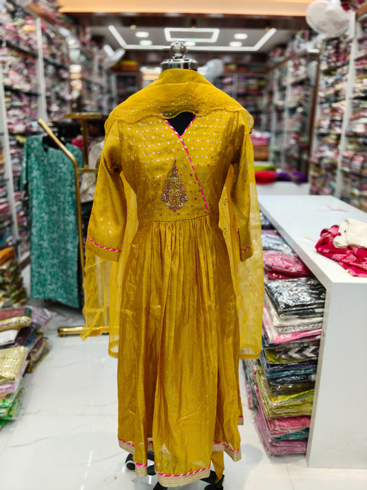 Premium Party Wear 3 Pcs Anarkali Set