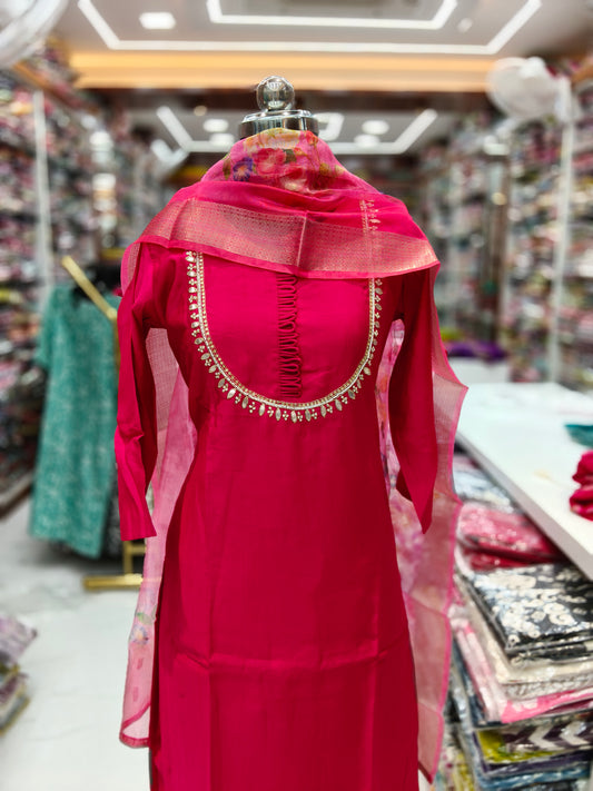 Budget Party Wear 3 Pcs Salwar Set