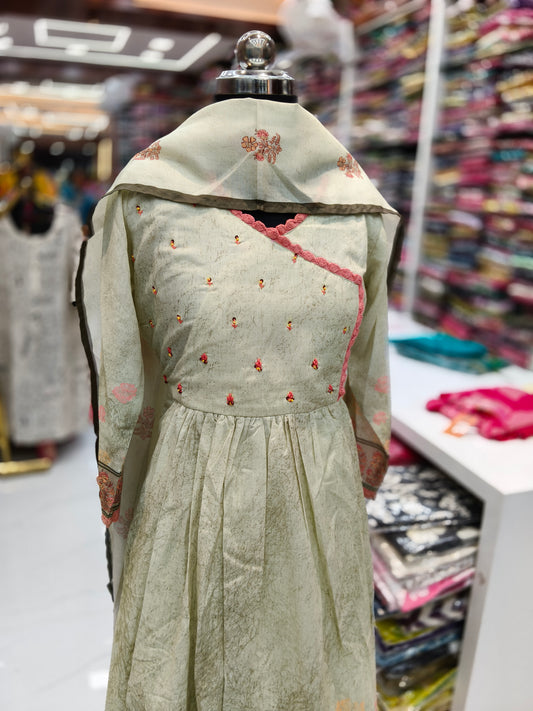 Premium Party Wear 3 Pcs Anarkali Set