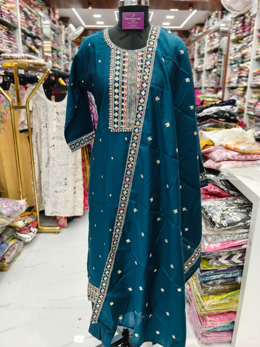 Premium Party Wear 3 Pcs Salwar Set - PPSS17