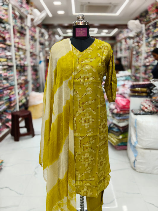 Casual Wear Vatican Silk 3 Pcs Salwar Set - JVSS03