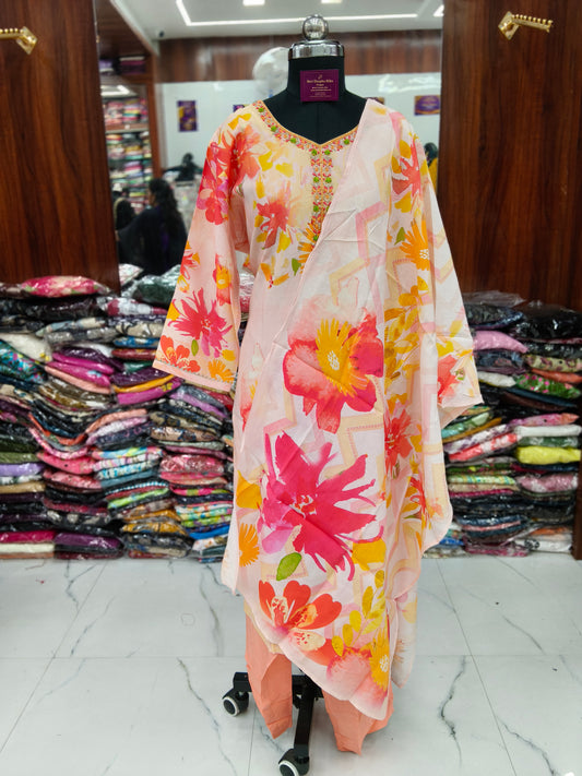 Premium Party Wear 3 Pcs Salwar Set - PPSS25