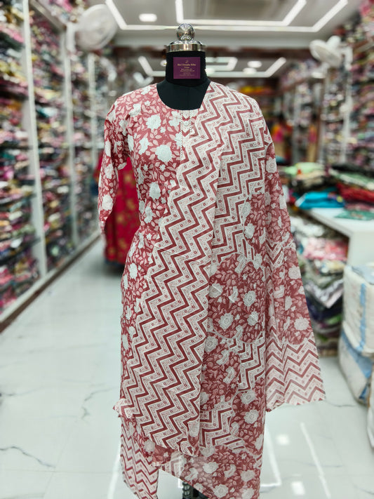 Pure Cotton 3 Pcs Salwar Set - PCSS07