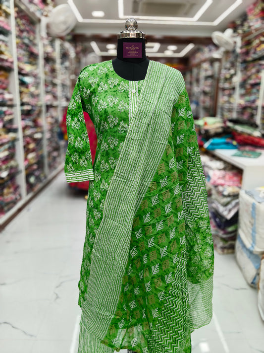 Pure Cotton 3 Pcs Salwar Set - PCSS06