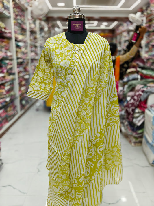 Pure Cotton 3 Pcs Salwar Set - PCSS05