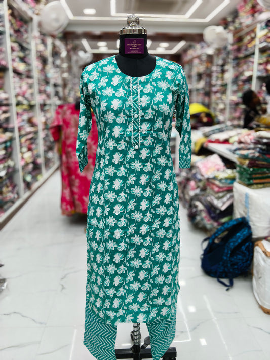 Pure Cotton 3 Pcs Salwar Set - PCSS12