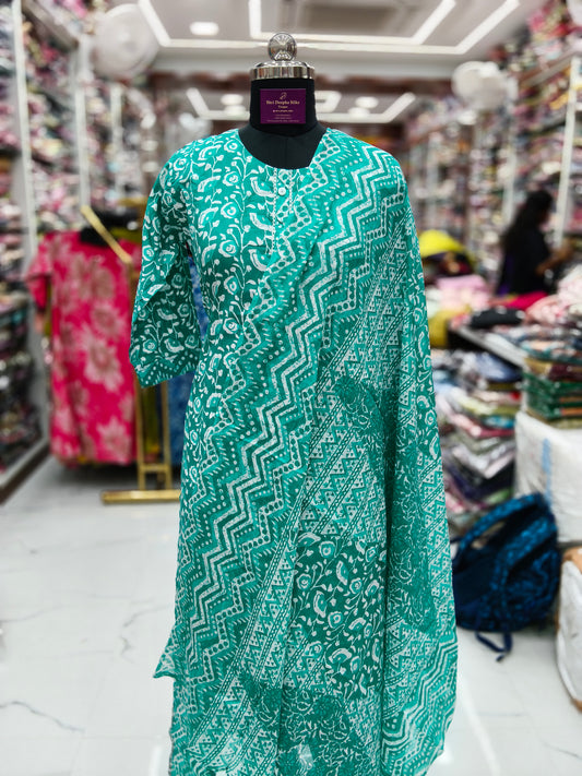 Pure Cotton 3 Pcs Salwar Set - PCSS13