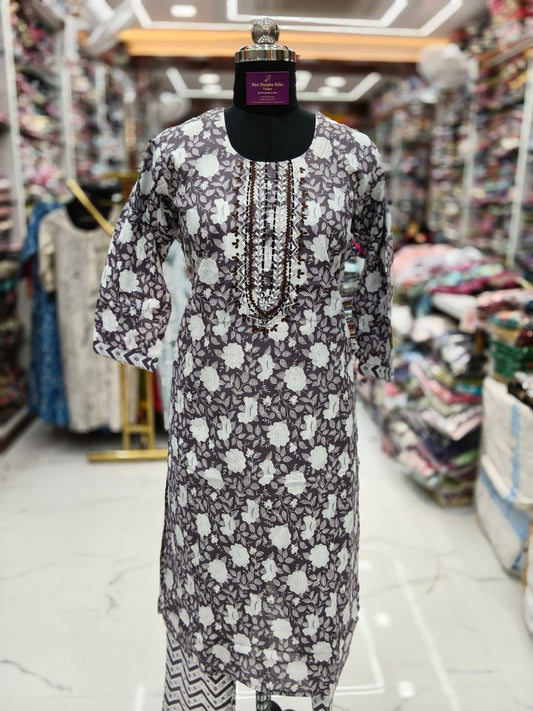 Pure Cotton 3 Pcs Salwar Set - PCSS19