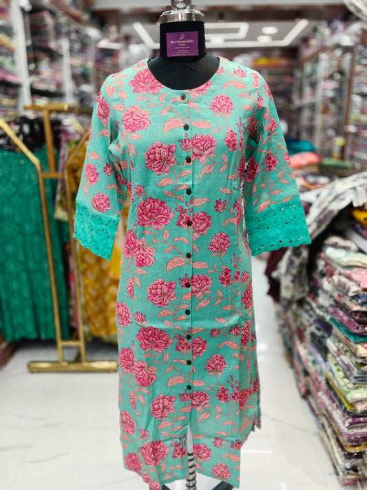 Khadi Cotton Aline Kurti - ALKT05