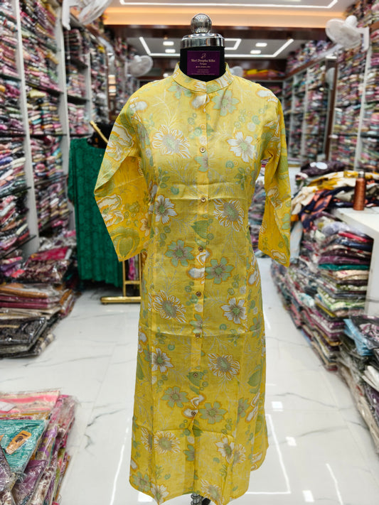 Spun Cotton Aline Kurti - ALKT29