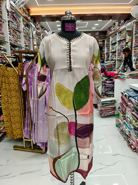 Silk Straight Cut Kurti - SCKT42