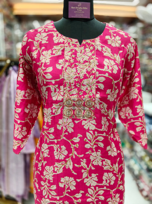 Vatican Silk Straight Cut Kurti - SCKT39