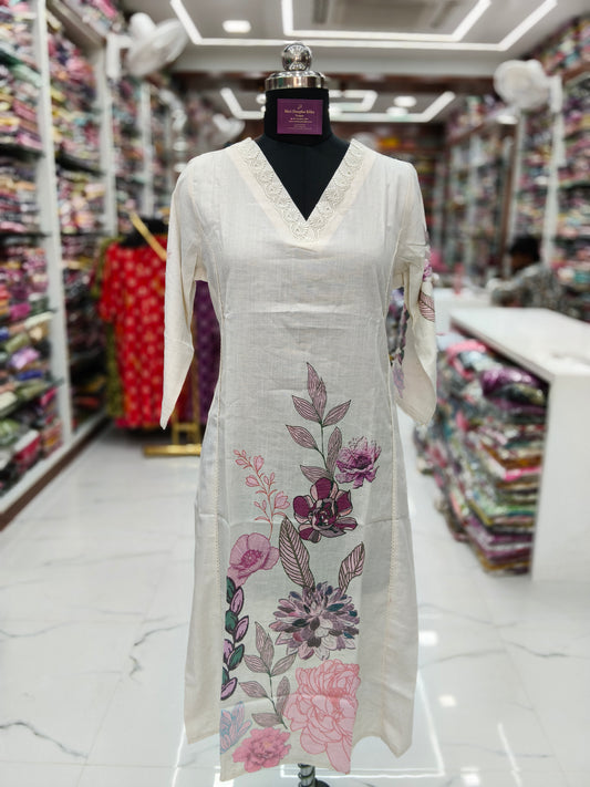 Khadi Cotton Aline Kurti - ALKT90