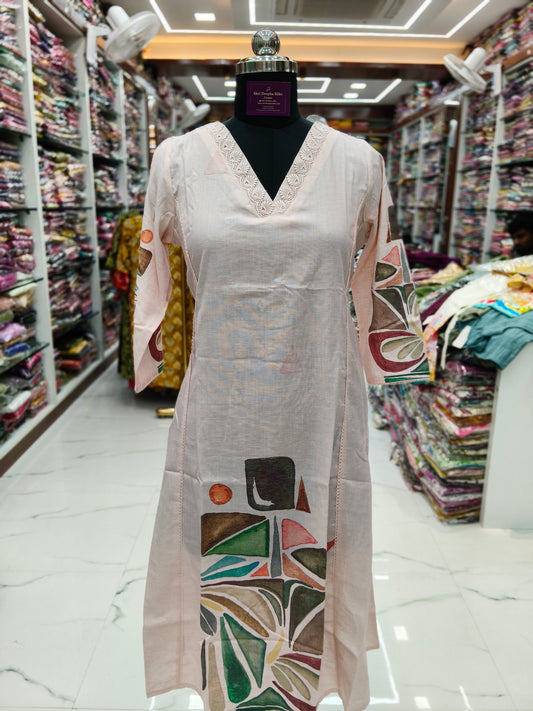 Khadi Cotton Aline Kurti - ALKT93