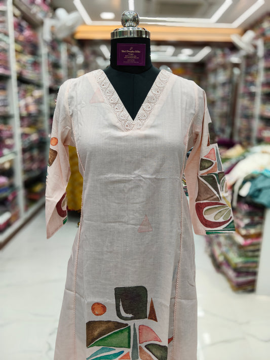 Khadi Cotton Aline Kurti - ALKT93