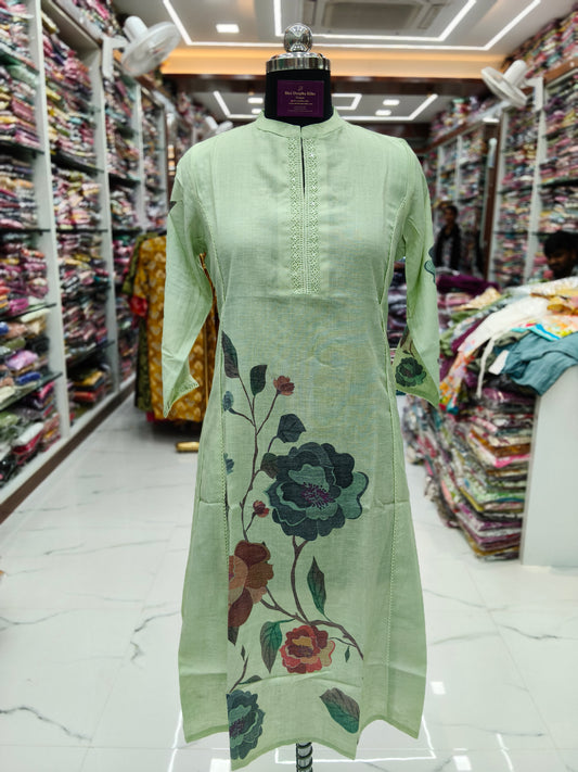 Khadi Cotton Aline Kurti - ALKT94