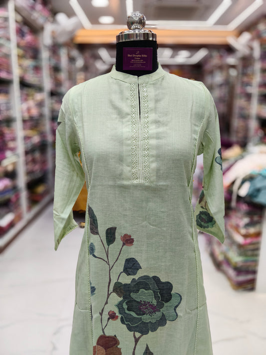 Khadi Cotton Aline Kurti - ALKT94