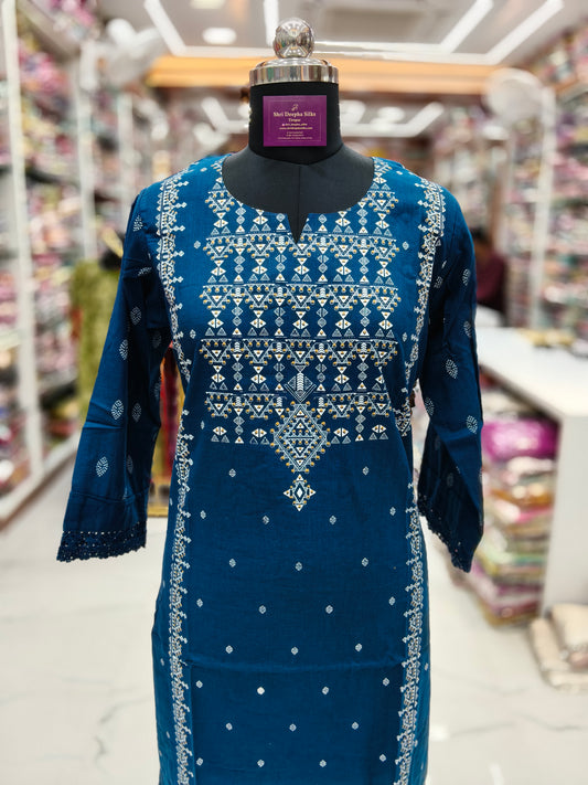 Jaipur Cotton Straight Cut Kurti - SCKT10