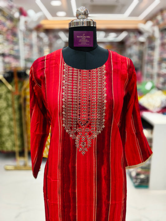 Spun Cotton Straight Cut Kurti - SCKT18