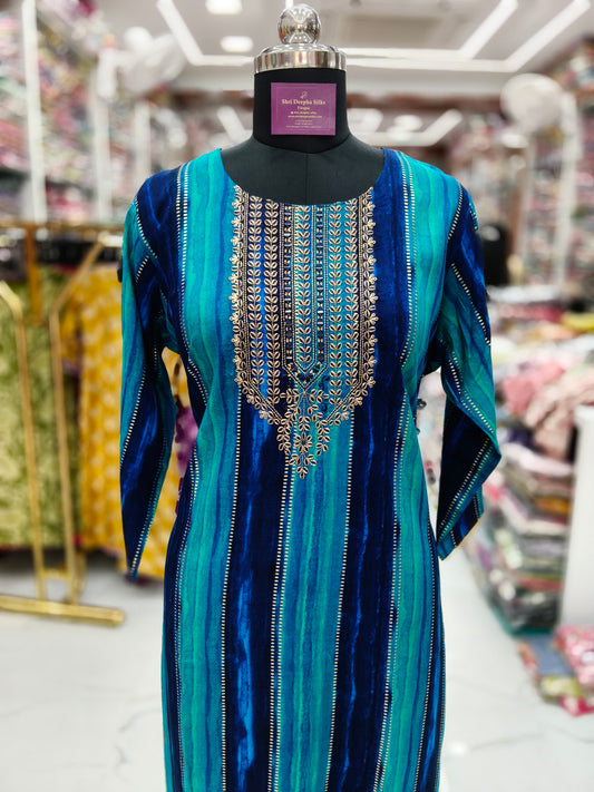 Spun Cotton Straight Cut Kurti - SCKT19