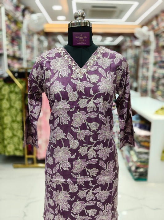 Vatican Silk Straight Cut Kurti - SCKT32