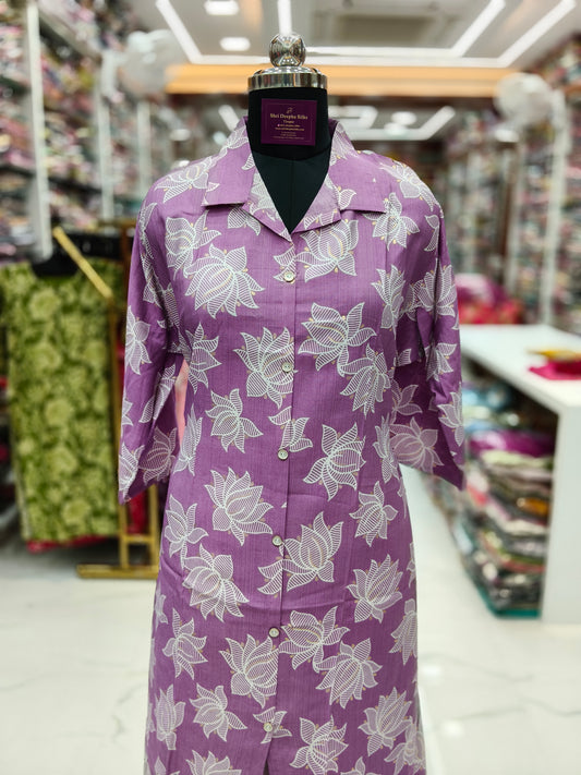 Aline Collar Neck Vatican Silk Co Ord Set - ACCS09