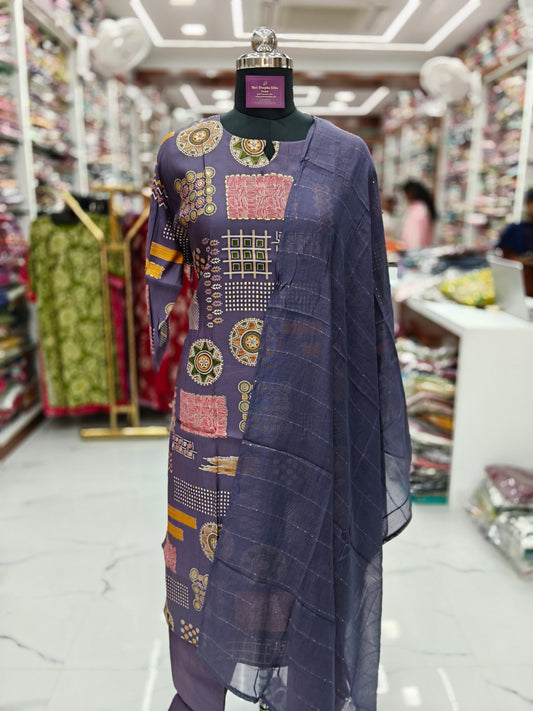 Casual Wear Spun Cotton 3 Pcs Salwar Set - CWSS24