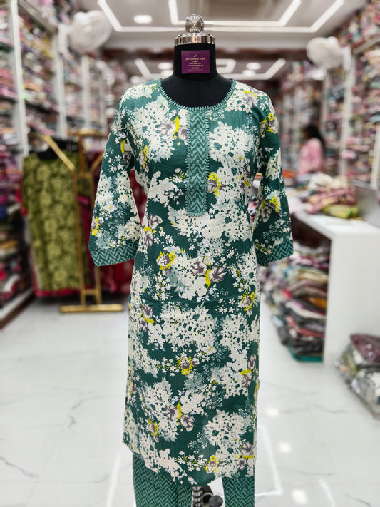 Casual Wear Pure Cotton 3 Pcs Salwar Set - CWSS33