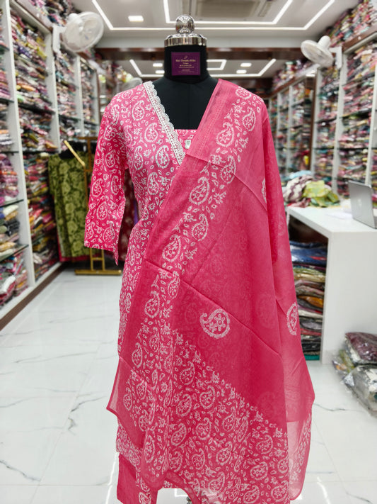 Casual Wear Pure Cotton 3 Pcs Salwar Set - CWSS37