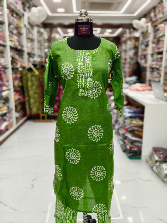 Casual Wear Pure Cotton 3 Pcs Salwar Set - CWSS35