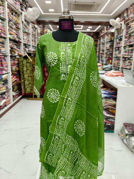 Casual Wear Pure Cotton 3 Pcs Salwar Set - CWSS35