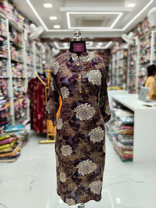 Vatican Silk Straight Cut Kurti - SCKT50