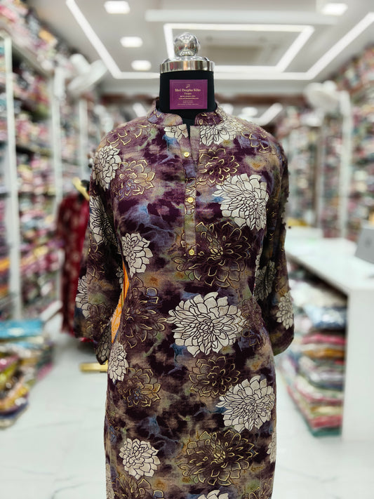Vatican Silk Straight Cut Kurti - SCKT50