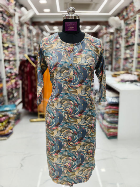 Vatican Silk Straight Cut Kurti - SCKT49