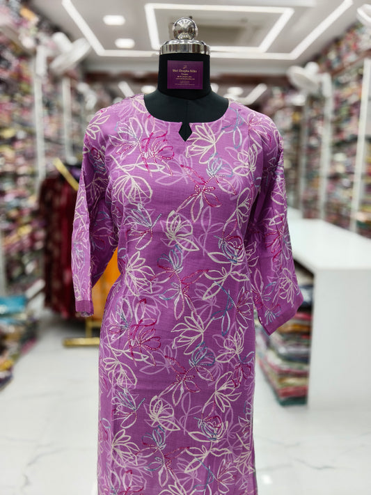 Vatican Silk Straight Cut Kurti - SCKT64