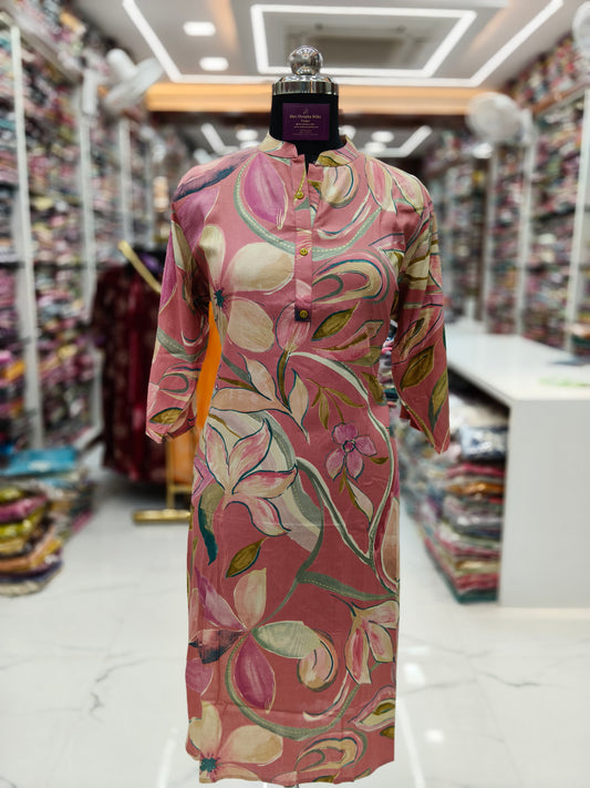 Spun Cotton Straight Cut Kurti - SCKT60