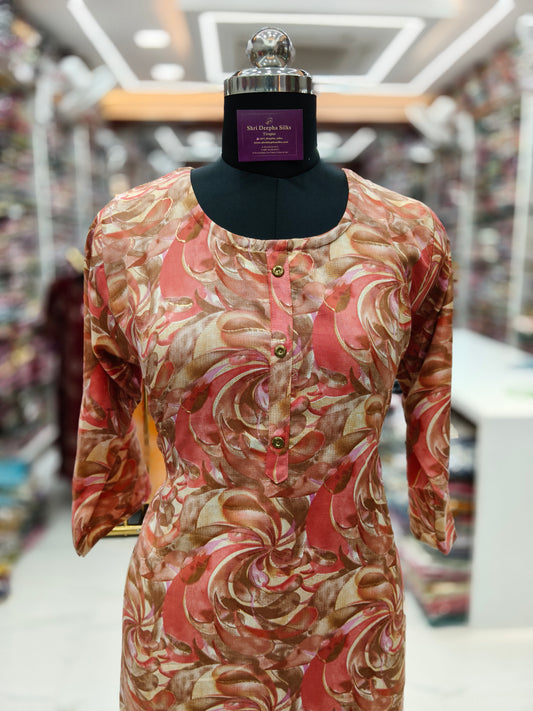 Spun Cotton Straight Cut Kurti - SCKT59