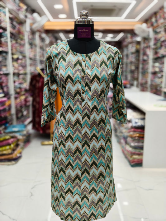 Spun Cotton Straight Cut Kurti - SCKT57