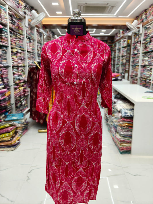 Spun Cotton Straight Cut Kurti - SCKT56